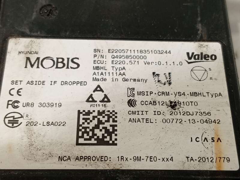 Recambio de modulo electronico para kia niro i (de) e-niro referencia OEM IAM Q495850000 95820Q4000 - Blanco 3