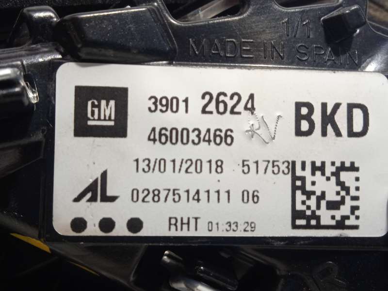 Recambio de piloto trasero derecho interior para opel corsa e (x15) 1.4 (08, 68) referencia OEM IAM 39012624  46003466 - Blanco 4