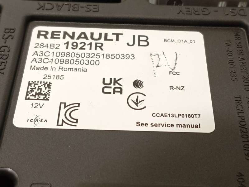 Recambio de centralita confort para dacia sandero iii 1.0 tce 90 eco-g referencia OEM IAM 284B21921R  A3C1098050300 - Negro 4
