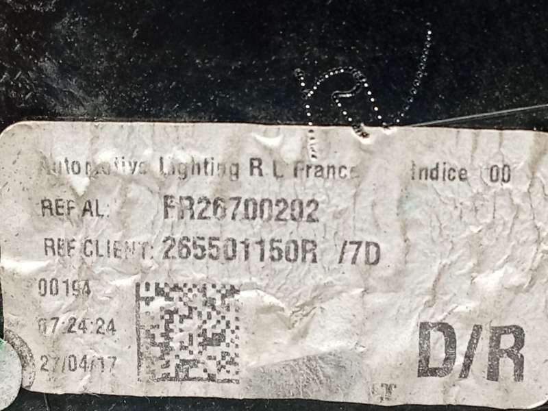 Recambio de piloto trasero derecho para renault megane iv sport tourer (k9a/m/n_) 1.5 dci 110 referencia OEM IAM 265501150R 7