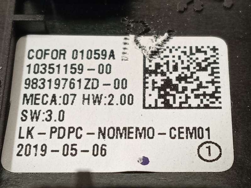 Recambio de mando elevalunas delantero izquierdo para peugeot 3008 ii suv (mc_, mr_, mj_, m4_) 1.5 bluehdi 130 referencia OEM IA 4