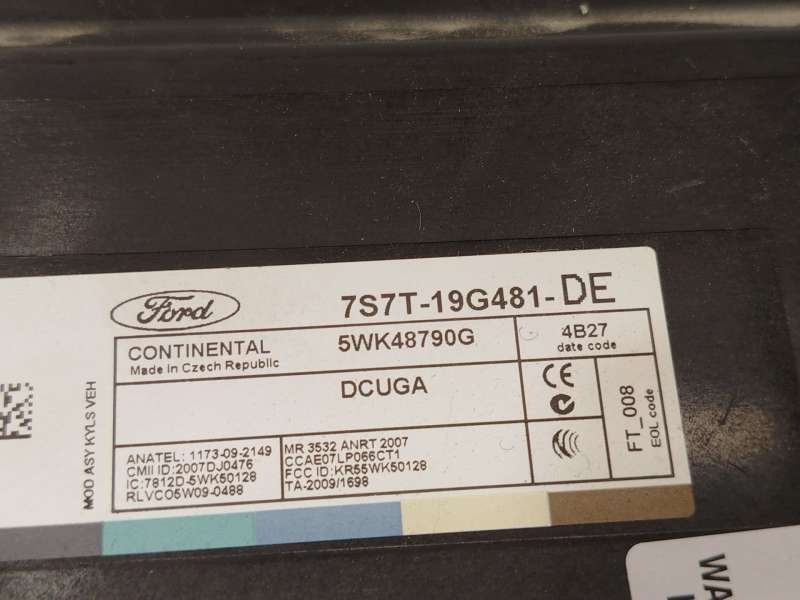 Recambio de centralita cierre para ford s-max (wa6) 2.0 tdci referencia OEM IAM 7S7T19G481DE  5WK48790G 4