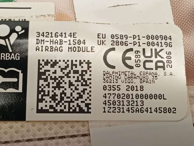 Recambio de airbag cortina delantero izquierdo para citroën c3 aircross ii (2r_, 2c_) 1.2 puretech 110 (2rhnzb, 2rhnzw, 2rhnpx, - Negro 4
