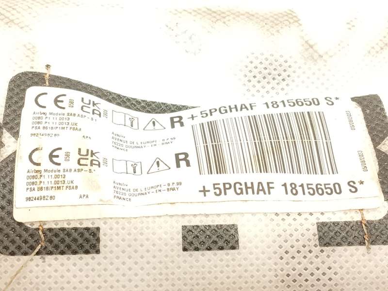Recambio de airbag lateral delantero derecho para citroën c3 aircross ii (2r_, 2c_) 1.2 puretech 110 (2rhnzb, 2rhnzw, 2rhnpx, 2r - Negro 3