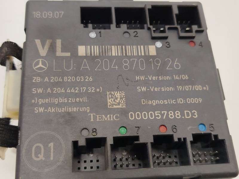Recambio de centralita confort para mercedes-benz clase c t-model (s204) c 220 cdi (204.208) referencia OEM IAM A2048701926  000 3
