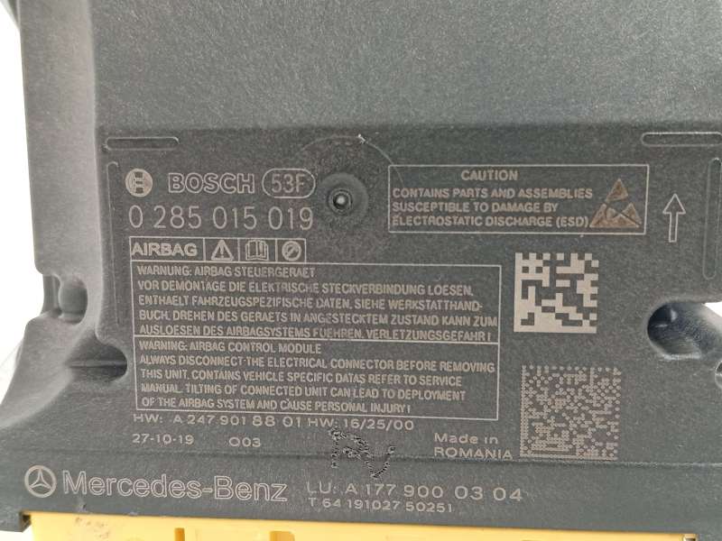 Recambio de kit airbag para mercedes-benz clase a (w177) a 180 d (177.003) referencia OEM IAM A1776803400 1778602601 A1779000304 - Gris 10
