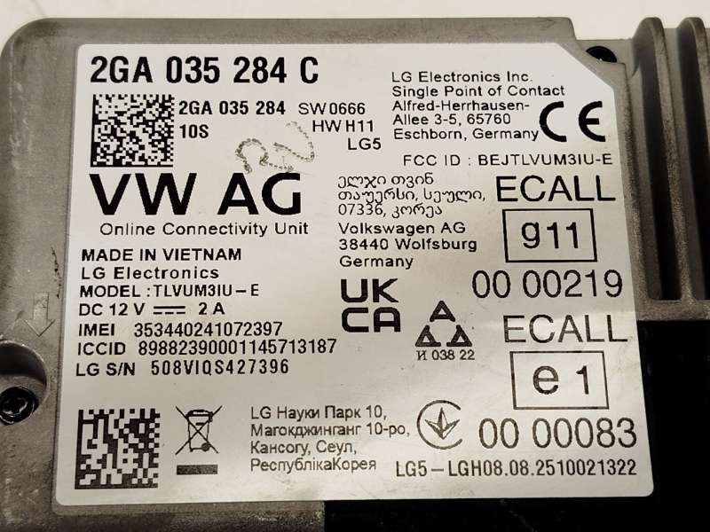 Recambio de modulo electronico para seat ibiza (kj4) fr 1.0 referencia OEM IAM 2GA035284C 4
