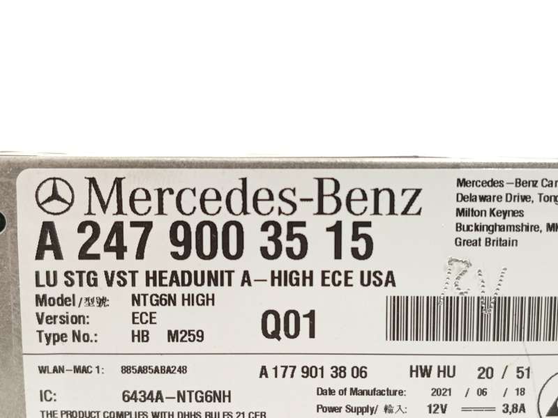 Recambio de sistema navegacion gps para mercedes-benz cla (c118) cla 250 e (118.386) referencia OEM IAM A2479003515 - Gris 7