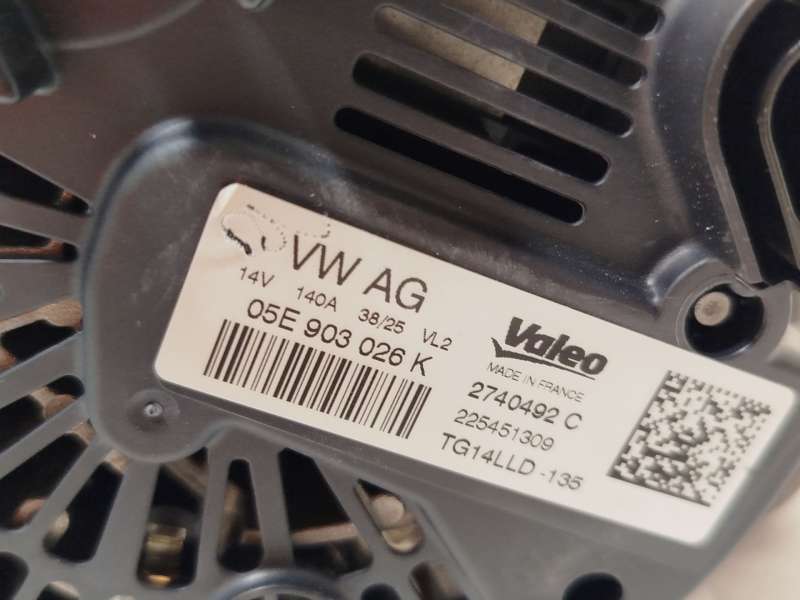 Recambio de alternador para seat ibiza v (kj1, kjg) 1.5 tsi referencia OEM IAM 05E903026K 2740492C TG14LLD 4