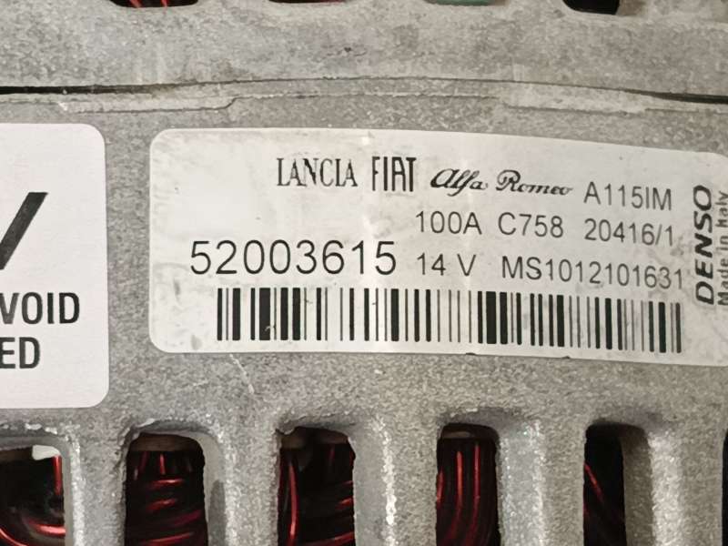 Recambio de alternador para fiat bravo ii (198_) 1.6 d multijet (198axh1b) referencia OEM IAM 52003615 - Blanco 5