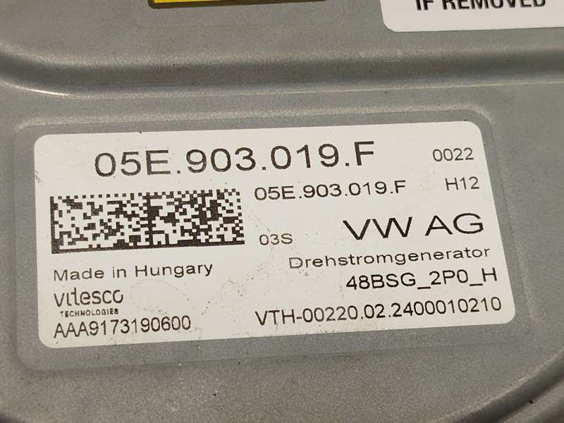 Recambio de alternador para cupra formentor (km7, kmp) 1.5 tsi referencia OEM IAM 05E903019F  AAA9173190600 5