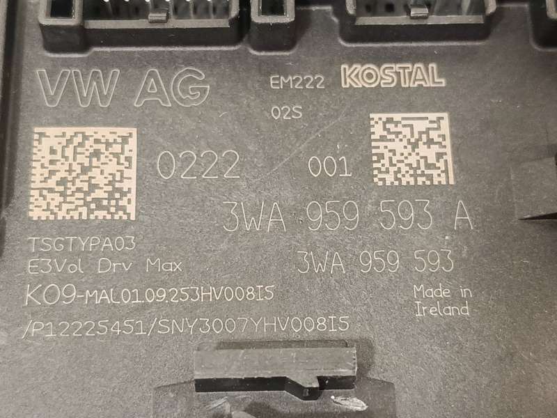 Recambio de modulo electronico para volkswagen tiguan 2,0 tig referencia OEM IAM 3WA959593A 3WA959593 5