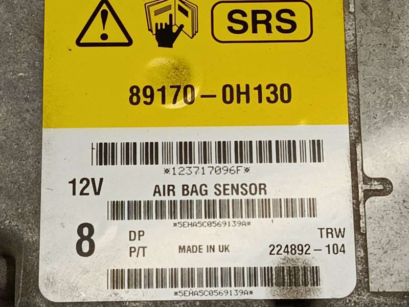 Recambio de centralita airbag para toyota aygo (_b4_) 1.0 (kgb40) referencia OEM IAM 891700H130  224892104 - Blanco 5