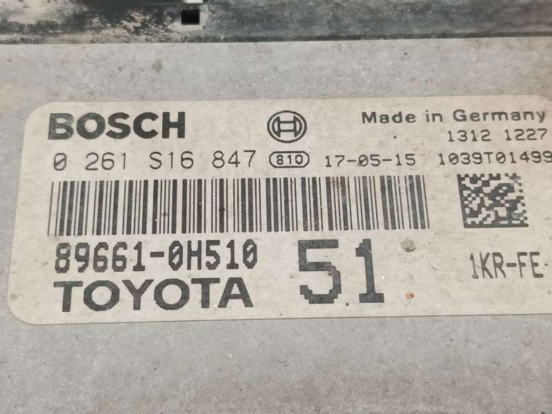 Recambio de centralita motor uce para toyota aygo (_b4_) 1.0 (kgb40) referencia OEM IAM 896610H510  0261S16847 - Blanco 5