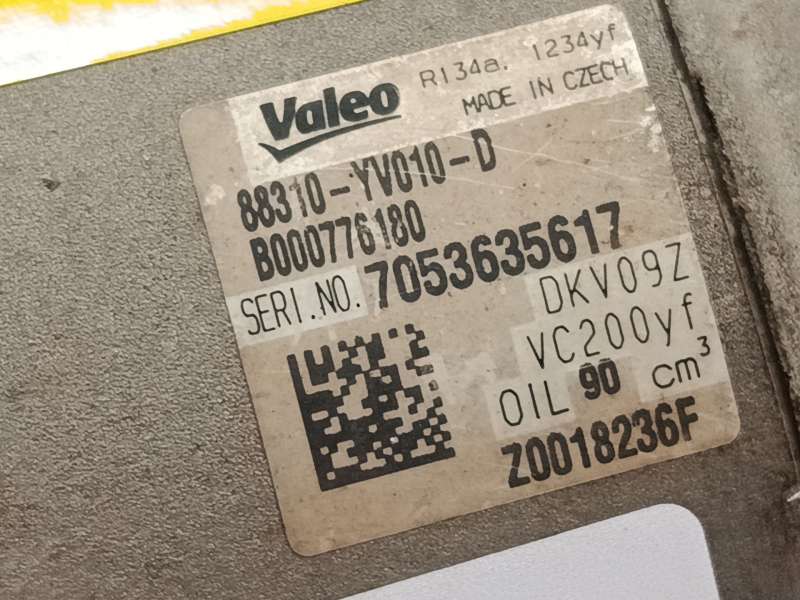 Recambio de compresor aire acondicionado para toyota aygo (_b4_) 1.0 (kgb40) referencia OEM IAM 88310YV010D  Z0018236F - Blanco 6