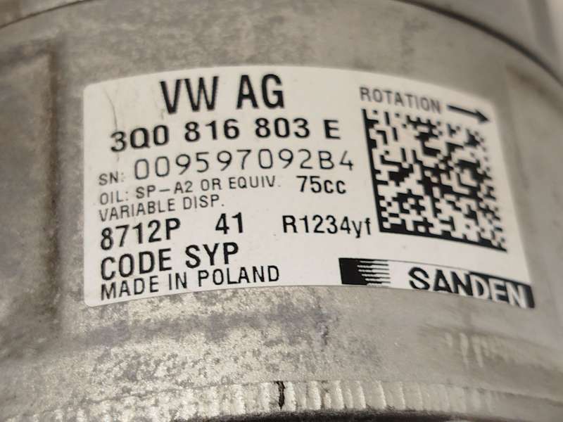 Recambio de compresor aire acondicionado para skoda kamiq (nw4) 1.0 tsi referencia OEM IAM 3Q0816803E  8712P - Gris 4