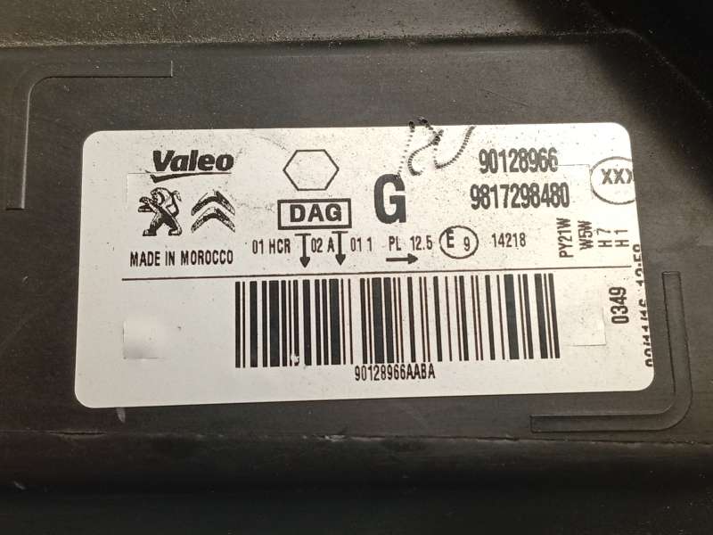 Recambio de faro izquierdo para citroën c-elysee (dd_) 1.6 vti 115 (ddnfp0, ddnfp6, ddnfp9) referencia OEM IAM 9817298480  90128 - Negro 8