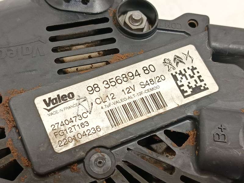 Recambio de alternador para peugeot 208 ii (ub_, up_, uw_, uj_) 1.2 puretech 100 referencia OEM IAM 9835689480 2740473C FG12T163 - Gris 5