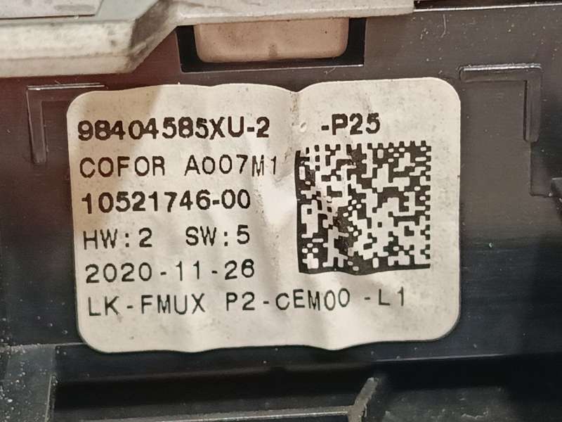 Recambio de mando climatizador para peugeot 208 ii (ub_, up_, uw_, uj_) 1.2 puretech 100 referencia OEM IAM 98404585XU 105217460 - Gris 6
