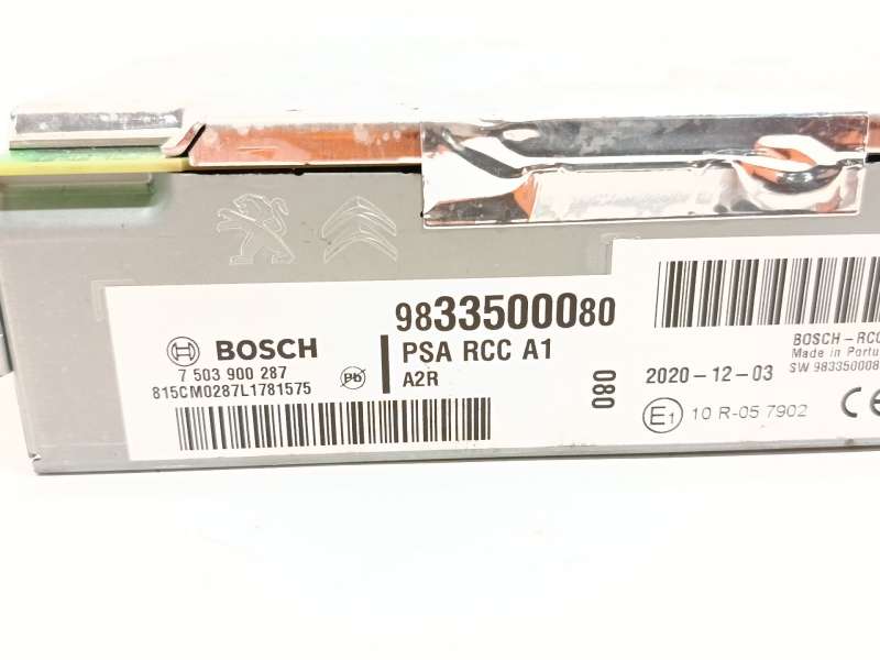 Recambio de sistema audio / radio cd para peugeot 208 ii (ub_, up_, uw_, uj_) 1.2 puretech 100 referencia OEM IAM 9833500080  75 - Gris 5
