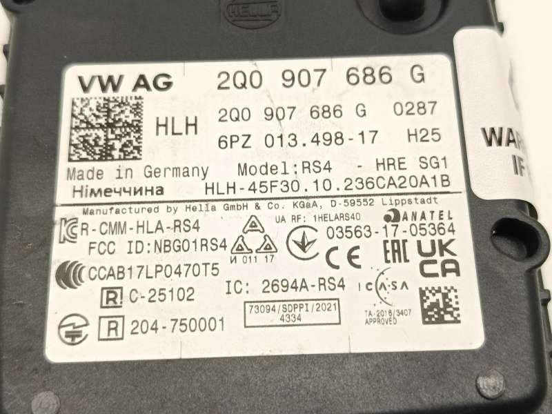 Recambio de modulo electronico para cupra leon (kl1, ku1, kug) 1.5 etsi referencia OEM IAM 2Q0907686G  6PZ01349817 5