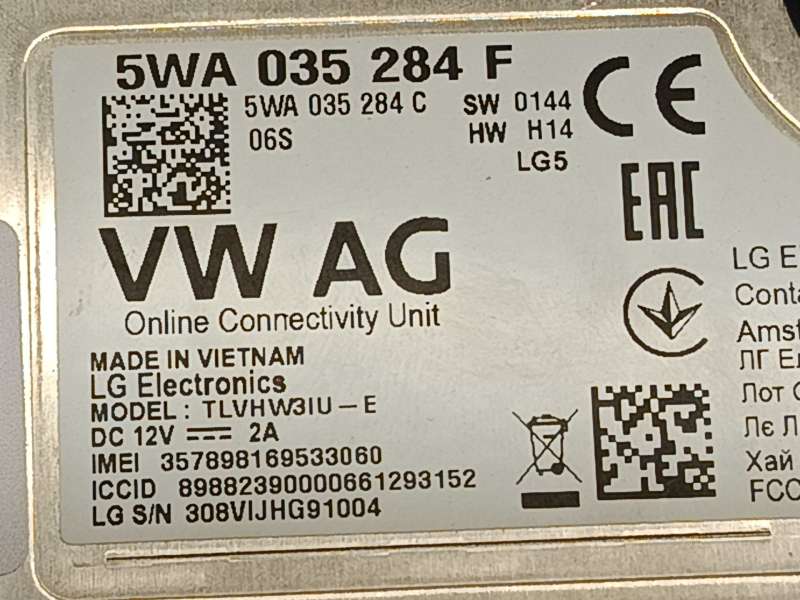 Recambio de modulo electronico para cupra leon (kl1, ku1, kug) 1.5 etsi referencia OEM IAM 5WA035284F 5WA035284C 5
