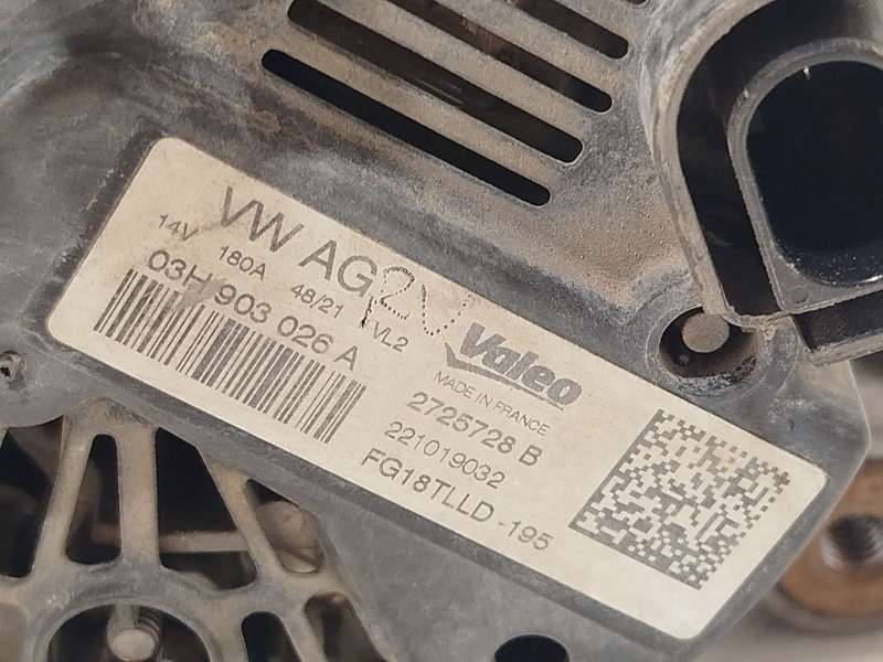 Recambio de alternador para volkswagen transporter t6 furgoneta (sga, sgh, sha, shh) 2.0 tdi referencia OEM IAM 03H903026A 27257 4