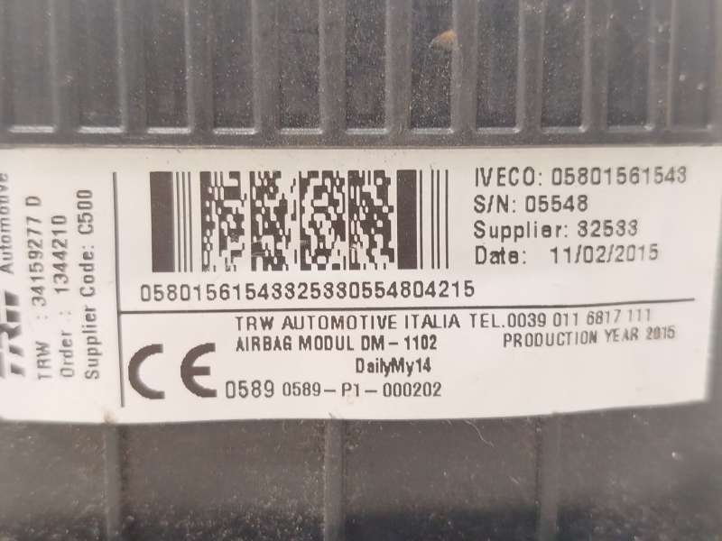 Recambio de airbag delantero izquierdo para iveco daily vi caja/chasis 33s15, 35s15, 35c15 referencia OEM IAM 5801561543 0580156 - Blanco 4