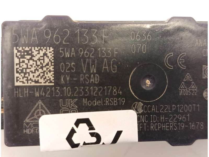 Recambio de antena para seat leon (kl1, klg) 1.5 etsi referencia OEM IAM 5WA962133F 4