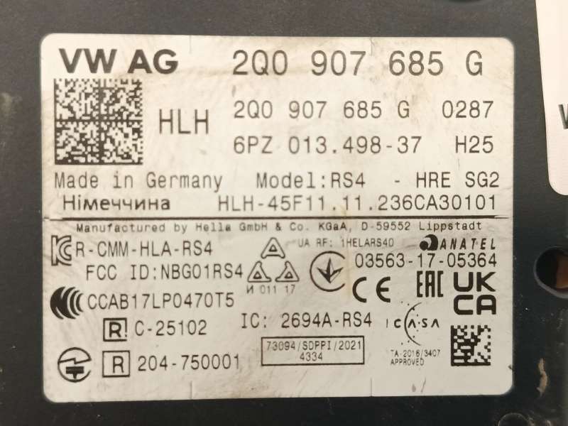 Recambio de modulo electronico para seat leon (kl1, klg) 1.5 etsi referencia OEM IAM 2Q0907685G  6PZ01349837 4