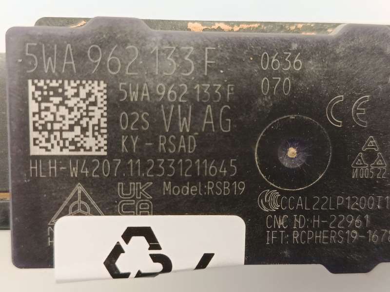 Recambio de antena para seat leon (kl1, klg) 1.5 etsi referencia OEM IAM 5WA962133F 5