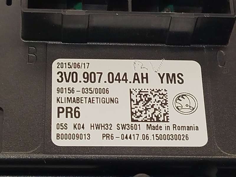 Recambio de mando climatizador para skoda superb iii station wagon (3v5) 2.0 tdi referencia OEM IAM 3V0907044AHYMS 6