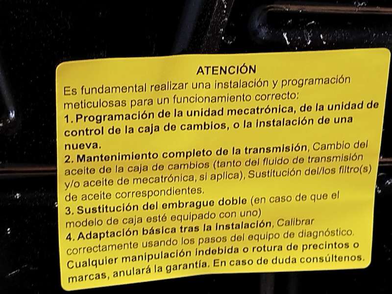 Recambio de caja cambios para cupra formentor (km7, kmp) 1.5 tsi referencia OEM IAM WGQ 0DD300047J002 FD6DD002 6