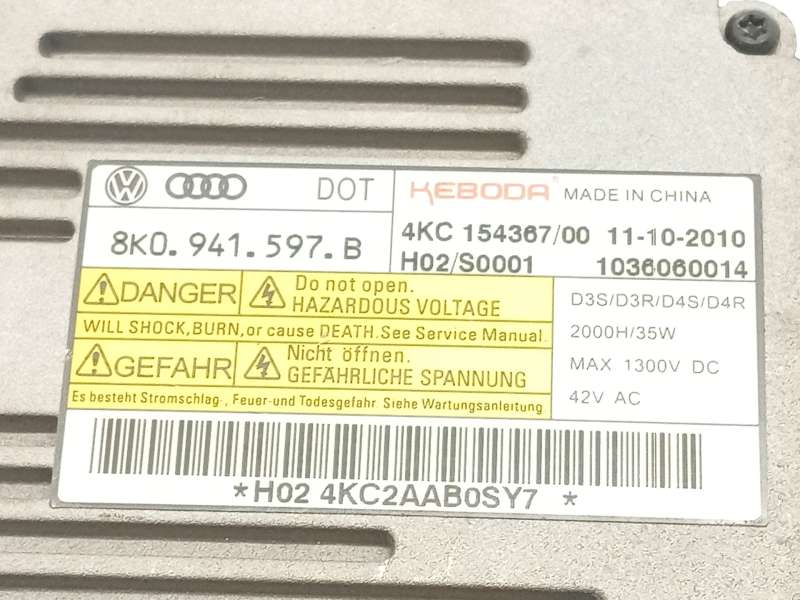 Recambio de centralita faros xenon para volkswagen passat b7 (362) 1.8 tsi referencia OEM IAM 8K0941597B 3