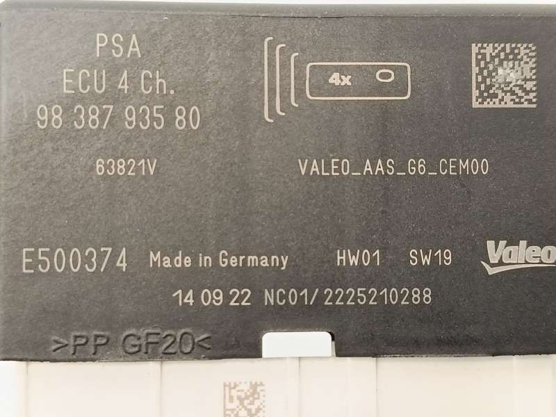 Recambio de modulo electronico para opel corsa f (p2jo) 1.2 (68) referencia OEM IAM 9838793580  E500374 4