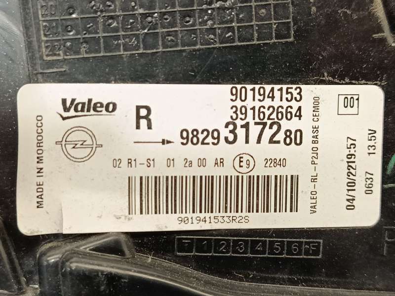 Recambio de piloto trasero derecho para opel corsa f (p2jo) 1.2 (68) referencia OEM IAM 9829317280 4