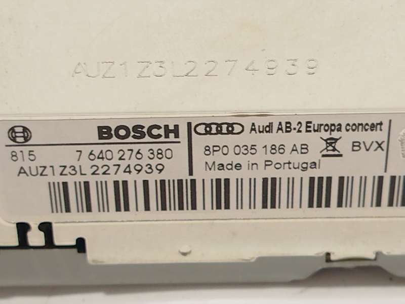 Recambio de sistema audio / radio cd para audi a3 (8p1) 1.2 tsi referencia OEM IAM 8P0035186AB  7640276380 - Blanco 5