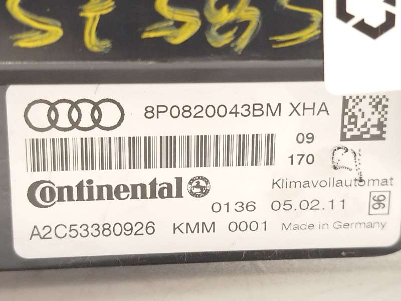 Recambio de mando climatizador para audi a3 (8p1) 1.2 tsi referencia OEM IAM 8P0820043BMXHA  A2C53380926 - Blanco 5
