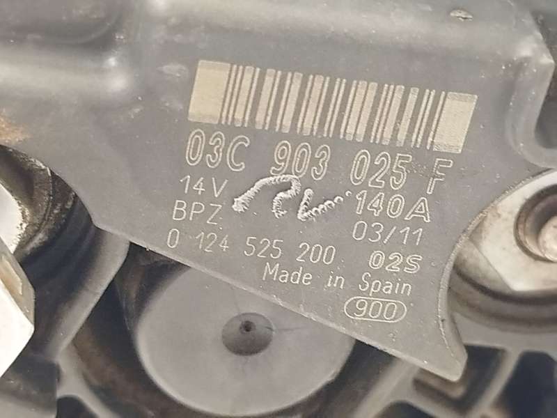 Recambio de alternador para audi a3 (8p1) 1.2 tsi referencia OEM IAM 03C903025F  0124525200 - Blanco 5