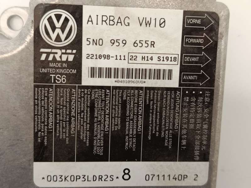 Recambio de kit airbag para volkswagen passat b7 (362) 1.8 tsi referencia OEM IAM 3AB857003ABOBP 3C8880201P 5N0959655R 11