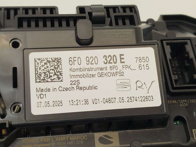 Recambio de cuadro instrumentos para seat ibiza v (kj1, kjg) 1.0 tsi referencia OEM IAM 6F0920320E 5