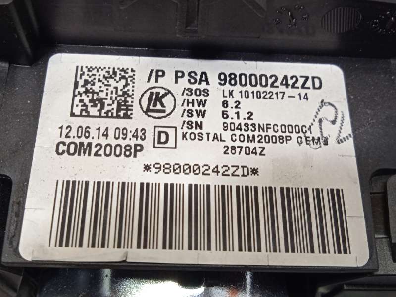 Recambio de mando intermitentes para peugeot 508 sw i (8e_) 2.0 hdi referencia OEM IAM 98000242ZD - Negro 6