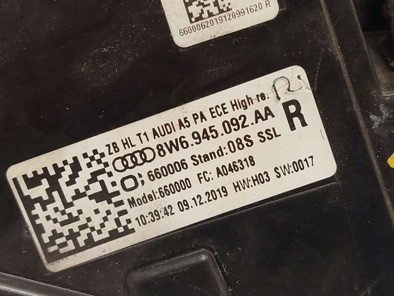 Recambio de piloto trasero derecho para audi a5 sportback (f5a, f5f) 2.0 tdi referencia OEM IAM 8W6945092AA - Blanco 4