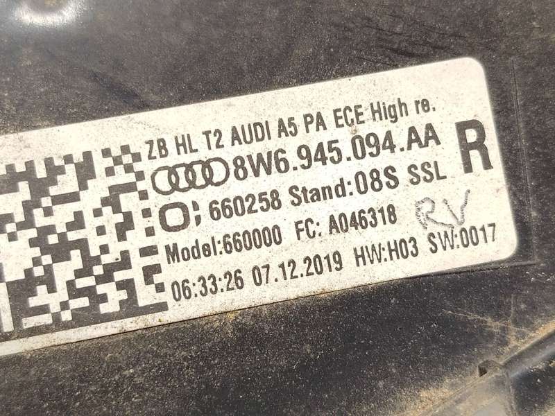 Recambio de piloto trasero derecho interior para audi a5 sportback (f5a, f5f) 2.0 tdi referencia OEM IAM 8W6945094AA - Blanco 5
