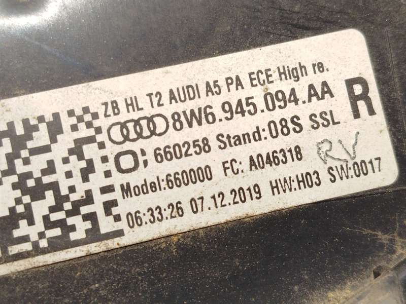 Recambio de piloto trasero derecho interior para audi a5 sportback (f5a, f5f) 2.0 tdi referencia OEM IAM 8W6945094AA - Blanco 6