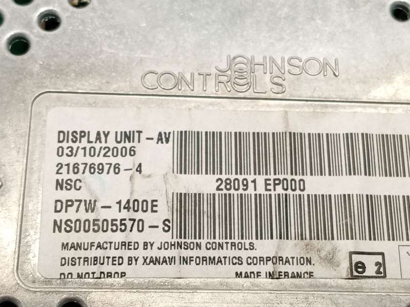 Recambio de pantalla multifuncion para nissan pathfinder iii (r51) 2.5 dci 4wd referencia OEM IAM 28091EP000  NS00505570 5