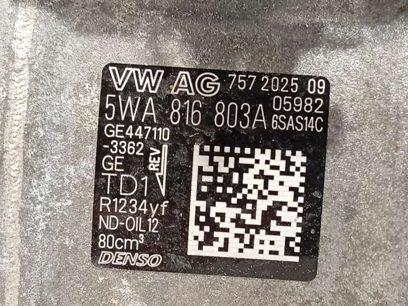 Recambio de compresor aire acondicionado para volkswagen  golf viii 1.5 referencia OEM IAM 5WA816803A 6SAS14C 4471103362 - Plata 6