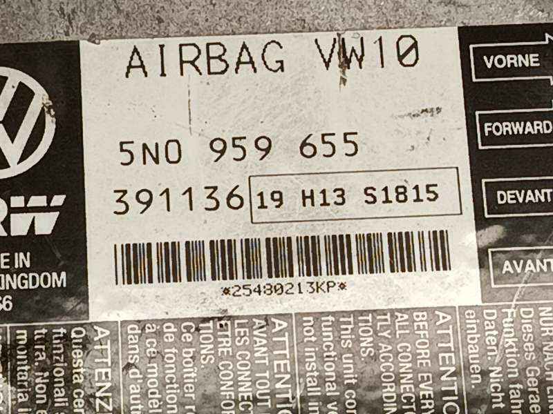 Recambio de centralita airbag para volkswagen tiguan (5n_) 2.0 tfsi 4motion referencia OEM IAM 5N0959655000 - Blanco 5