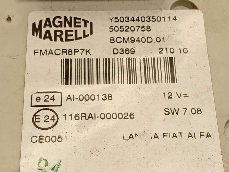 Recambio de caja reles / fusibles para alfa romeo giulietta (940_) 2.0 jtdm (940fxe1a, 940fxg11) referencia OEM IAM 50520758  Y5 - Rojo 4