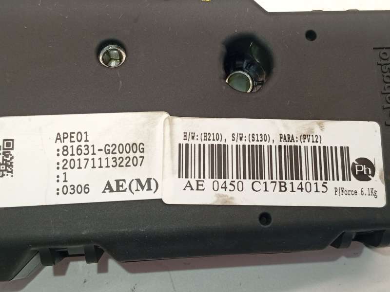 Recambio de motor techo electrico para hyundai ioniq (ae) 1.6 gdi hybrid referencia OEM IAM 81631G2000G 81631G2000 4